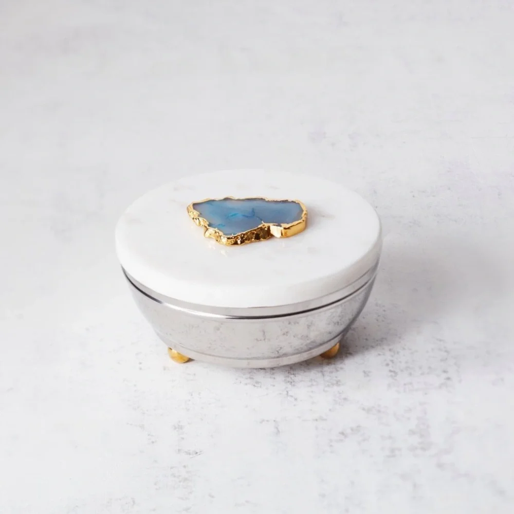Z Gallerie Marble Agate Vanity Dish